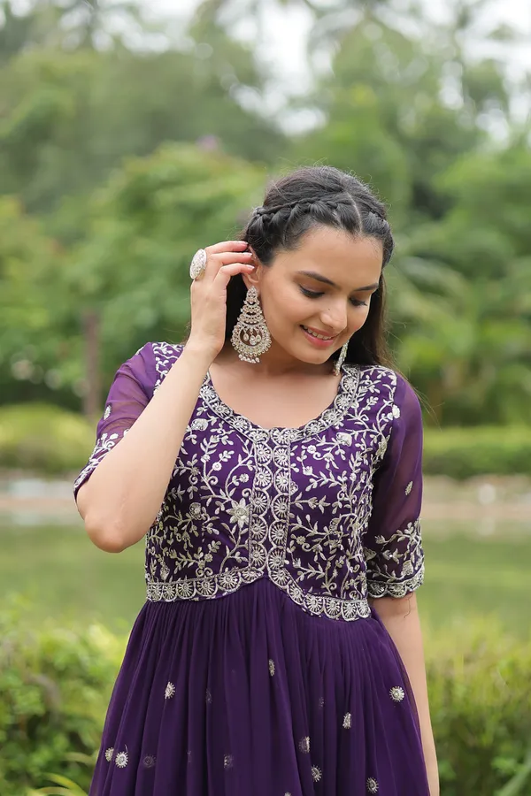 Purple_Faux_Blooming_with_Embroidery_Zari__Gowns_For_Women