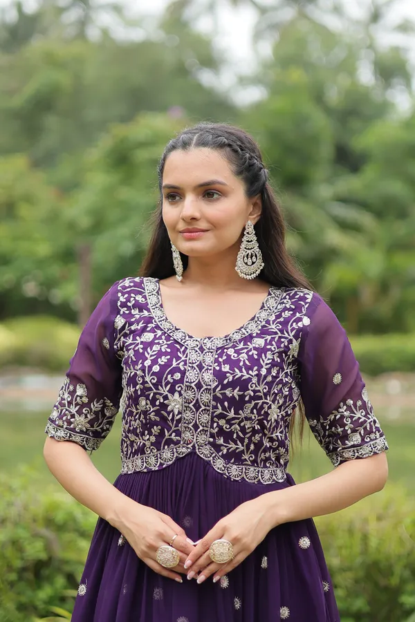 Purple_Faux_Blooming_with_Embroidery_Zari__Gowns_For_Women