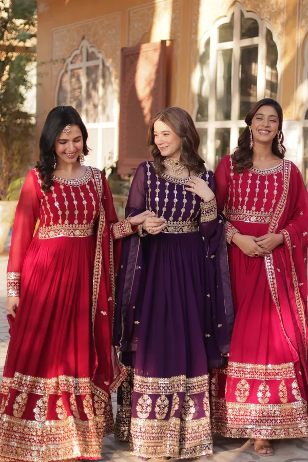 Purple_Gown_With_Dupatta_Set_Ethnic_Wear_Push_Premium_For_Women