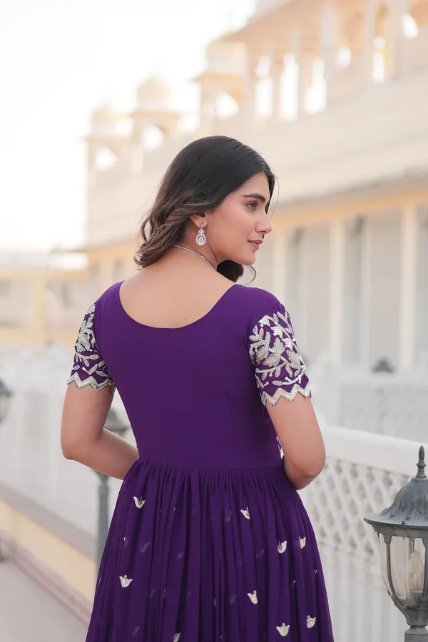 Purple_Premium_Readymade_Designer_Gown_Collections_For_Women