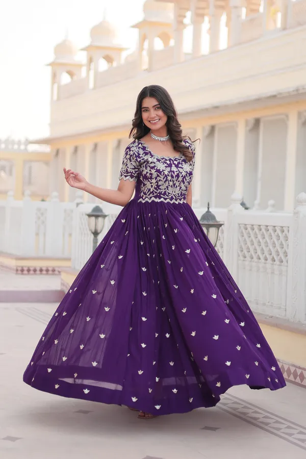 Purple_Premium_Readymade_Designer_Gown_Collections_For_Women