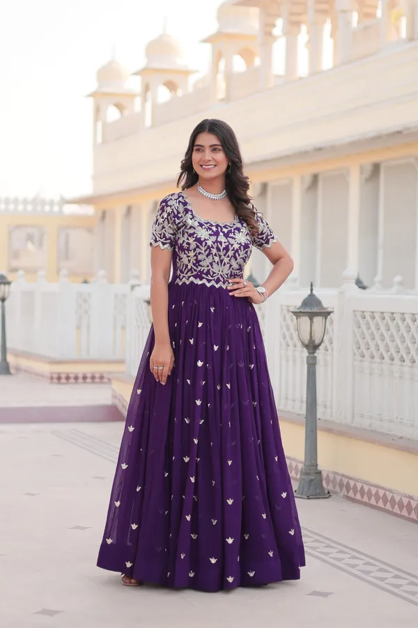Purple_Premium_Readymade_Designer_Gown_Collections_For_Women