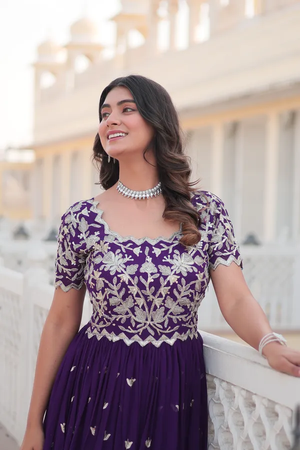 Purple_Premium_Readymade_Designer_Gown_Collections_For_Women