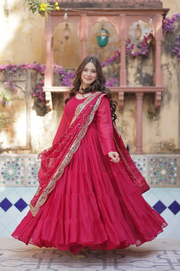 Pink_Desirable__Fully_Flair_Gown_Made_With_Star_Georgette_Fabrics_And_Designer_Embroidered_Dupatta__For_Women