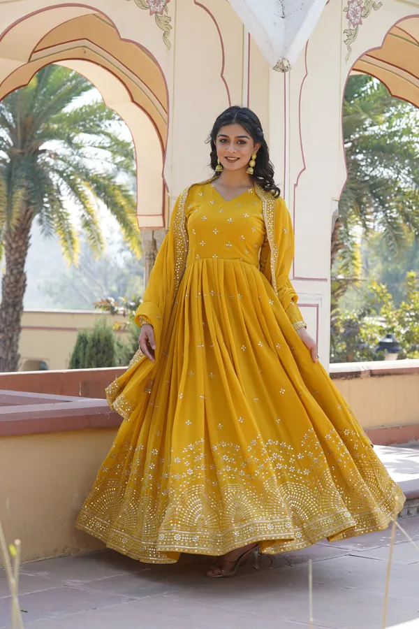 Yellow_Premium_Designer_Readymade_Gown_Collections_For_Women