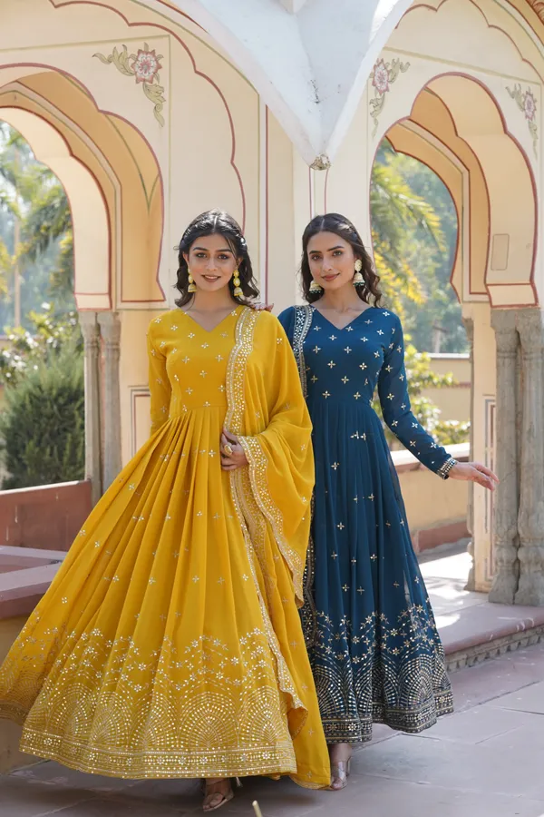 Yellow_Premium_Designer_Readymade_Gown_Collections_For_Women