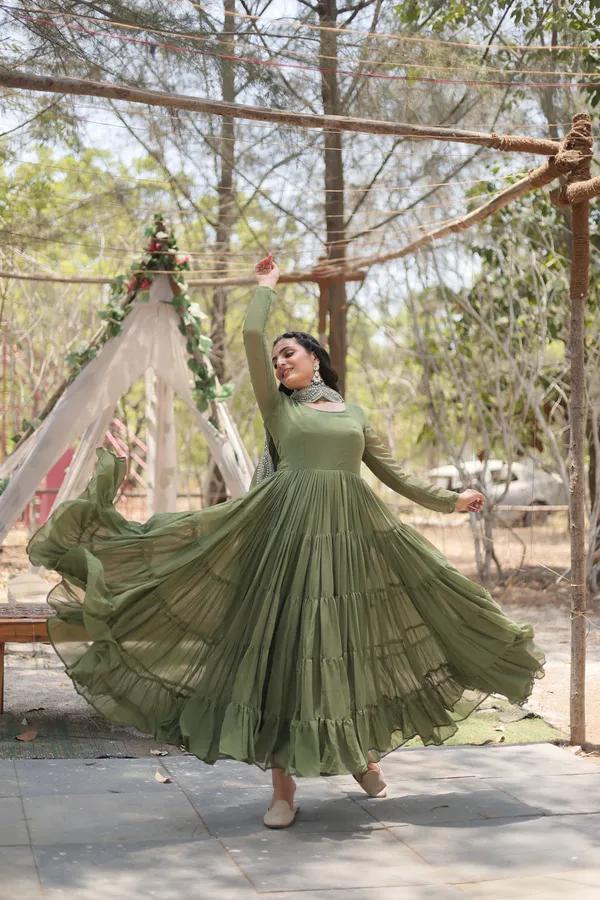 Mehndi_Desirable_Fully_Flaired_Gown_Georgette_And_Designer_Embroidered_Dupatta_For_Women