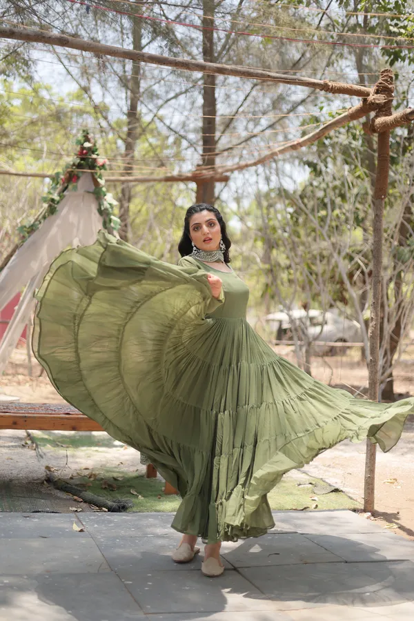 Mehndi_Desirable_Fully_Flaired_Gown_Georgette_And_Designer_Embroidered_Dupatta_For_Women
