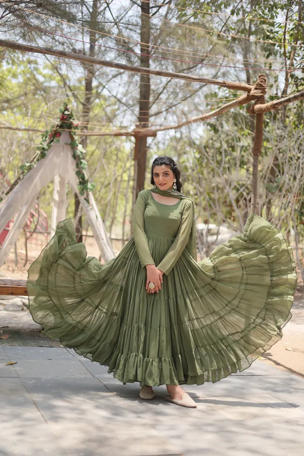 Mehndi_Desirable_Fully_Flaired_Gown_Georgette_And_Designer_Embroidered_Dupatta_For_Women