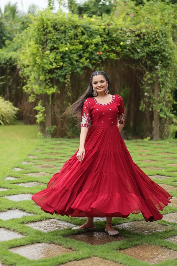 Maroon_Designer_Gown__Zari_Embroidery_For_Women