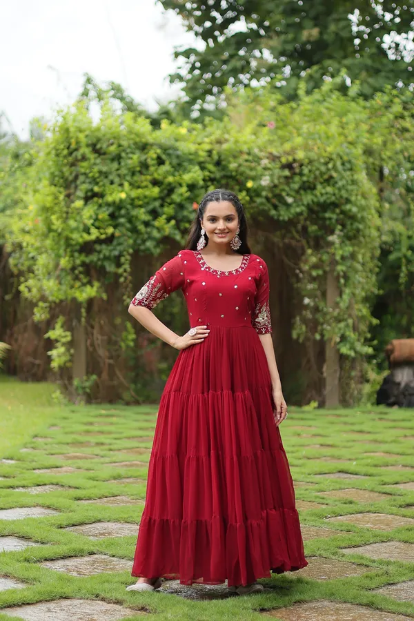 Maroon_Designer_Gown__Zari_Embroidery_For_Women