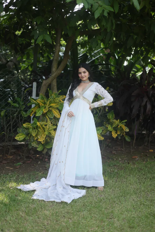 White_Premium_Readymade_Alia_Cut_Gown_With_Dupatta_Set_For_Women