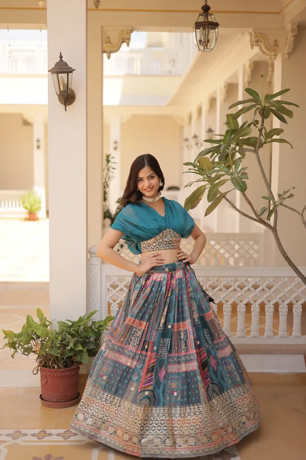 Radiant_Silk_Printed_With_Foil_Embroidery_Work_Lehenga_Choli_For_Women