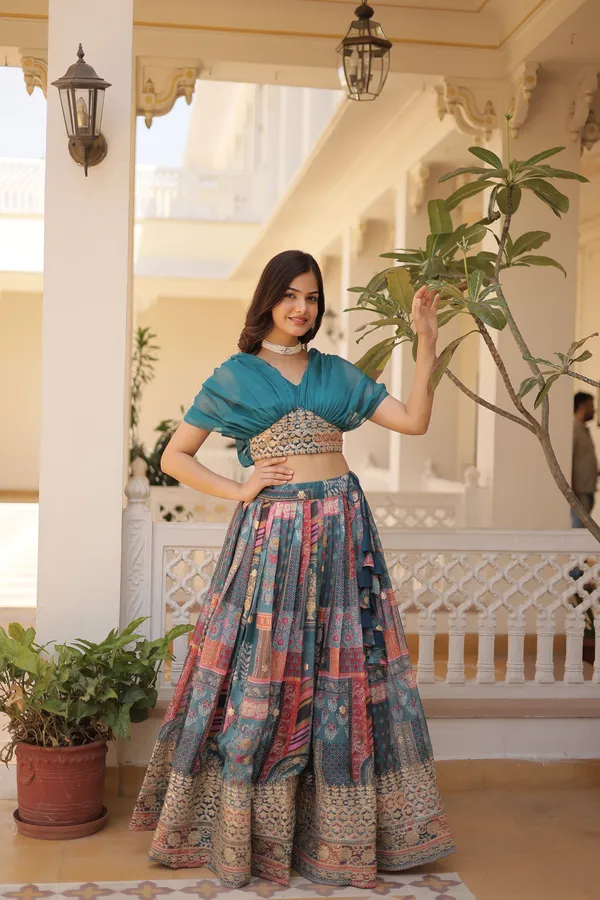 Radiant_Silk_Printed_With_Foil_Embroidery_Work_Lehenga_Choli_For_Women