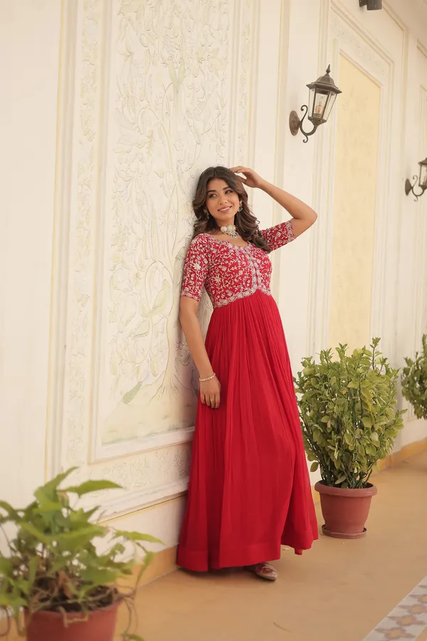 Red_Designer_Gown__Zari_Embroidery_Push_Premium_For_Women
