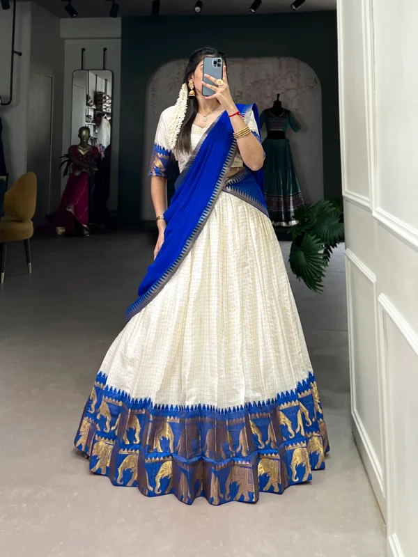 Experience_Timeless_Tradition:_Kalyani_Cotton_Lehenga_Choli_Paired_with_Flowing_Georgette_Dupatta