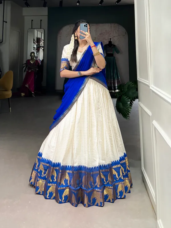 Experience_Timeless_Tradition:_Kalyani_Cotton_Lehenga_Choli_Paired_with_Flowing_Georgette_Dupatta
