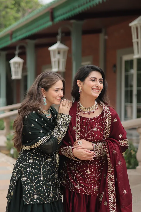 Maroon_Readymade_Kurti_Plazoo_Embroidery_Work_Push_Premium_For_Women