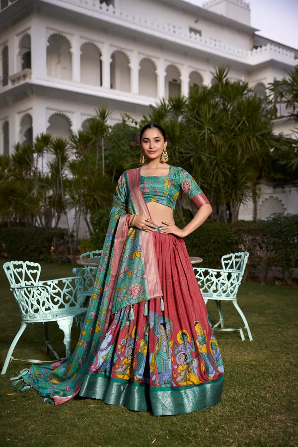Celebrate_every_occasion_with_printed_silk_charm_Lehenga_Choli_For_Women