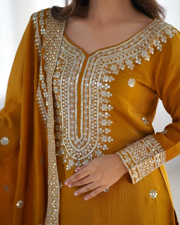 New_Chinnon_Silk_With_Heavy_Embroidery_Sequence_Work_Top_Plazo_And_Dupatta_Set_Push_Premium_For_Women
