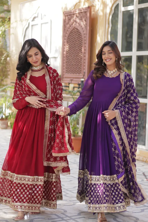 Purple_Readymade_Gown_Push_Premium_For_Women