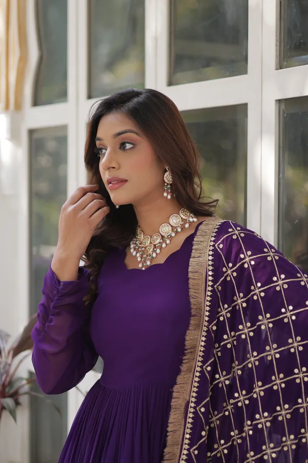 Purple_Readymade_Gown_Push_Premium_For_Women