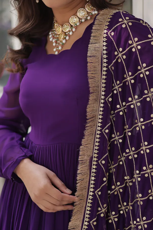 Purple_Readymade_Gown_Push_Premium_For_Women