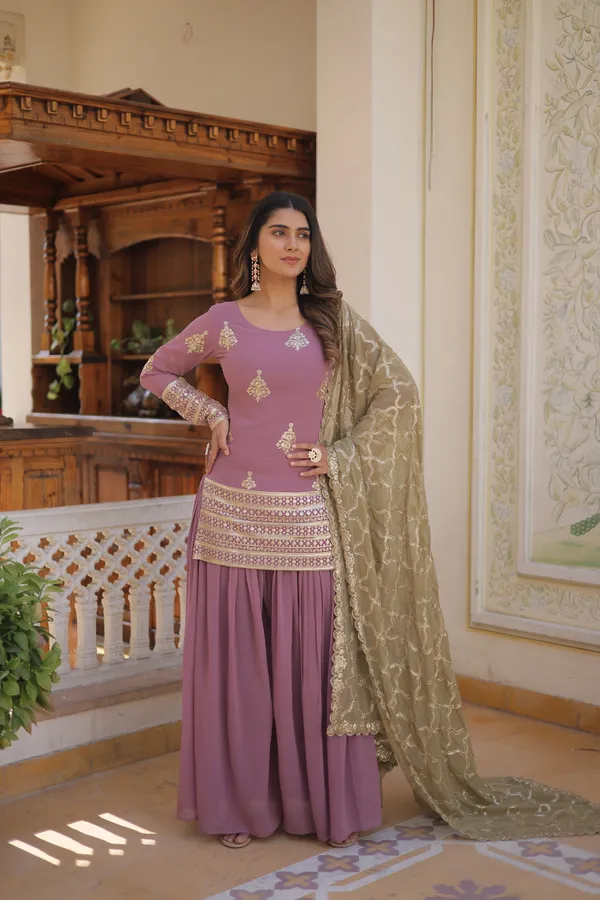 Onion_Premium_Designer_Readymade_Kurti_PlazooDupatta_Set_Push_Premium_For_Women