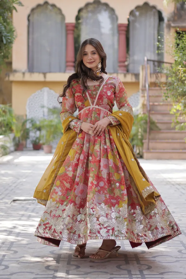 Red_Premium_Readymade_Alia_Cut_Gown_With_Dupatta_Set_For_Women