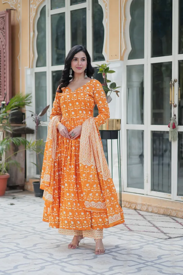 Yellow_Premium_Readymade_Kurti_With_Pant_&_Dupatta_Set_Push_Premium_For_Women
