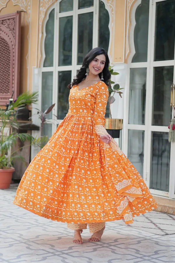 Yellow_Premium_Readymade_Kurti_With_Pant_&_Dupatta_Set_Push_Premium_For_Women