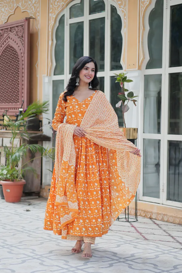 Yellow_Premium_Readymade_Kurti_With_Pant_&_Dupatta_Set_Push_Premium_For_Women
