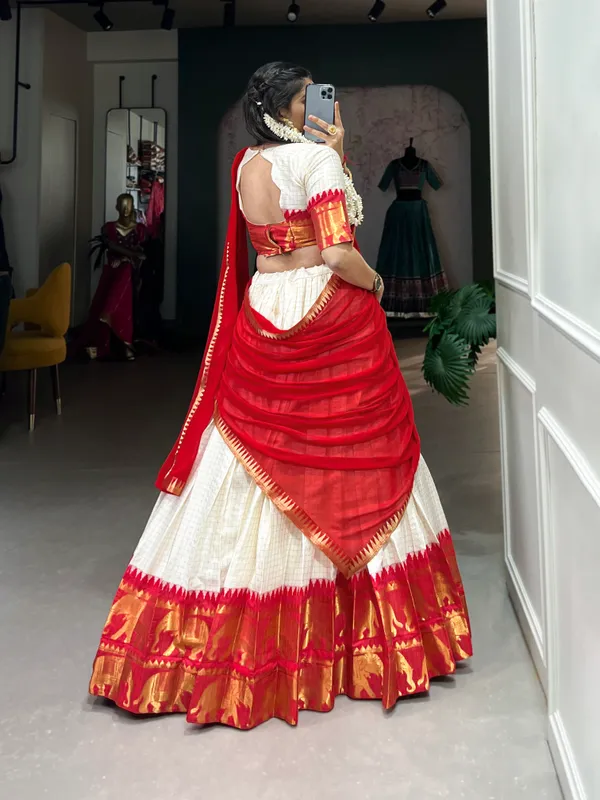 Experience_Timeless_Tradition:_Kalyani_Cotton_Lehenga_Choli_Paired_with_Flowing_Georgette_Dupatta