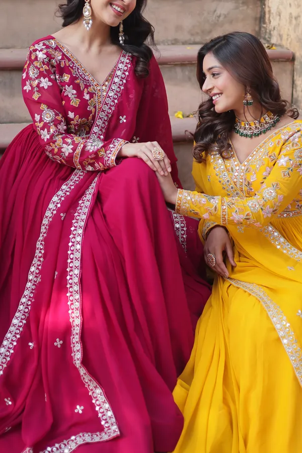 YellowReadymade_Gown_Push_Premium_For_Women