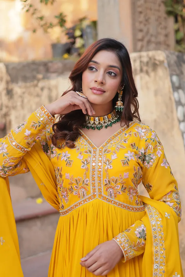 YellowReadymade_Gown_Push_Premium_For_Women