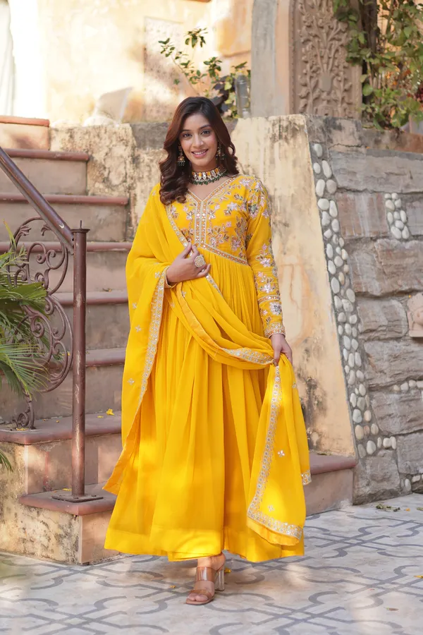 YellowReadymade_Gown_Push_Premium_For_Women