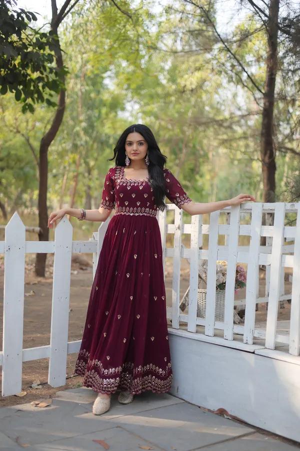 Wine_Designer_Gown__Zari_Embroidery_Push_Premium_For_Women