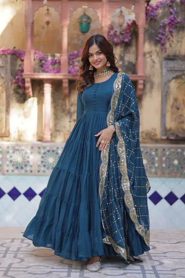 Rama_Desirable__Fully_Flair_Gown_Made_With_Star_Georgette_Fabrics_And_Designer_Embroidered_Dupatta__For_Women
