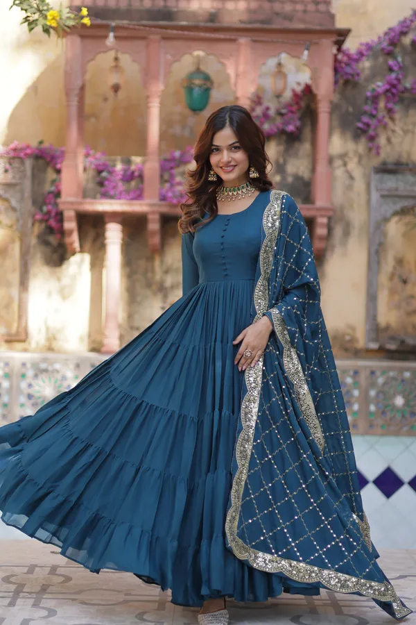 Rama_Desirable__Fully_Flair_Gown_Made_With_Star_Georgette_Fabrics_And_Designer_Embroidered_Dupatta__For_Women