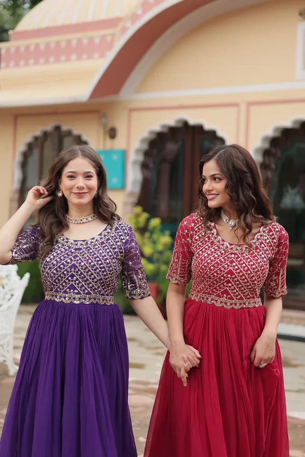 Pink_Faux_Blooming_with_Embroidery_Zari__Gowns_For_Women