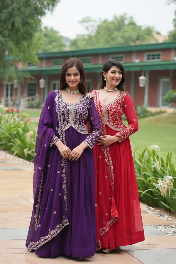 Purple_Faux_Blooming_GownMulti_Embroidered_Workit_Looks_Graceful__For_Women