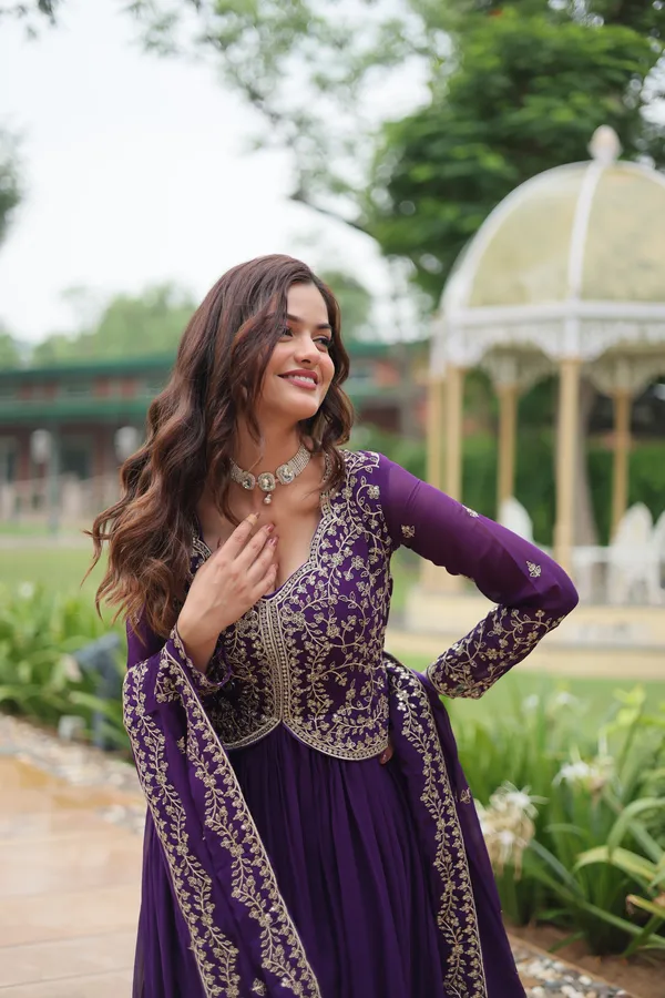 Purple_Faux_Blooming_GownMulti_Embroidered_Workit_Looks_Graceful__For_Women