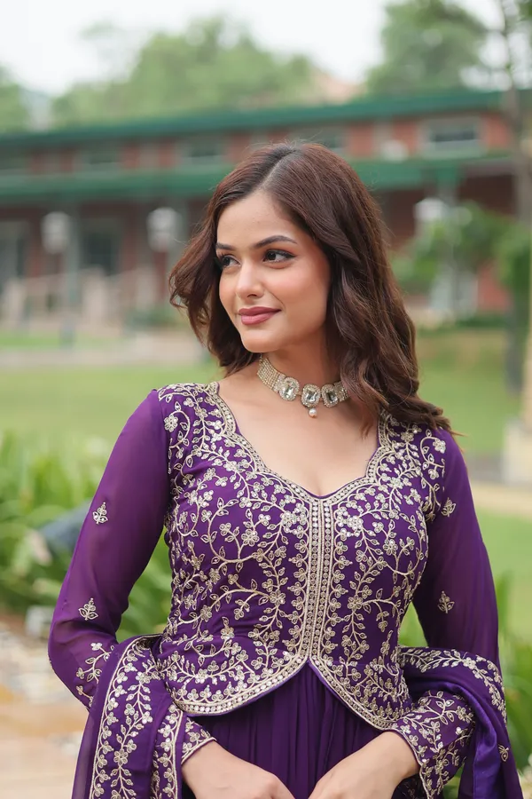 Purple_Faux_Blooming_GownMulti_Embroidered_Workit_Looks_Graceful__For_Women