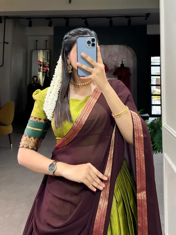 Immerse_Yourself_in_Tradition_with_Our_South_Style_Poly_Cotton_Half_Saree,_Paired_with_an_Elegant_Georgette_Dupatta??