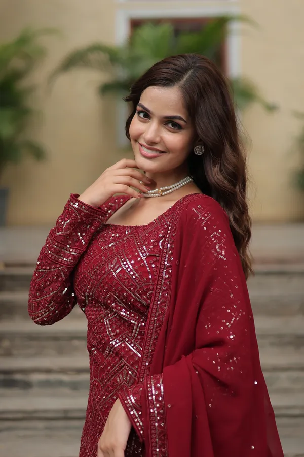 Maroon_Georgette_With_Embroidered_Work_ShararaPush_Premium_For_Women