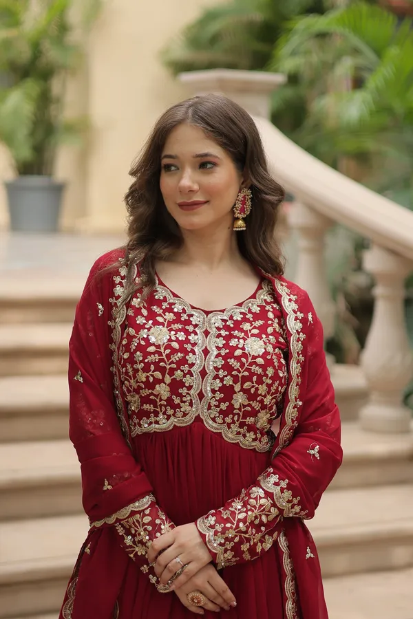 Maroon_Faux_Blooming_Gown_Multi_Embroidered_Work_Push_Premium_For_Women