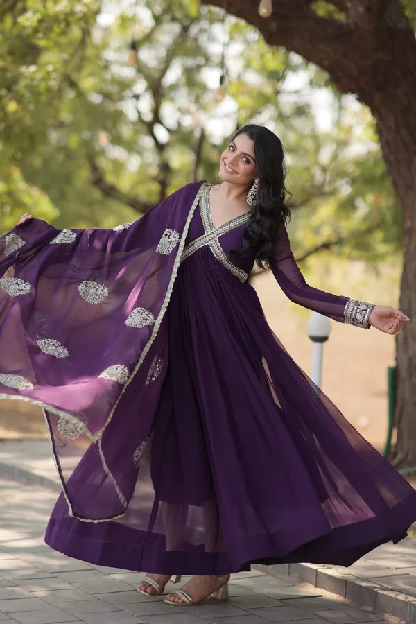 Purple_Premium_Readymade_Alia_Cut_Gown_With_Dupatta_Set_For_Women