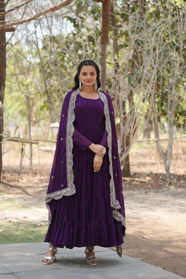 Purple_Desirable_Fully_Flaired_Gown_Georgette_And_Designer_Embroidered_Dupatta_For_Women