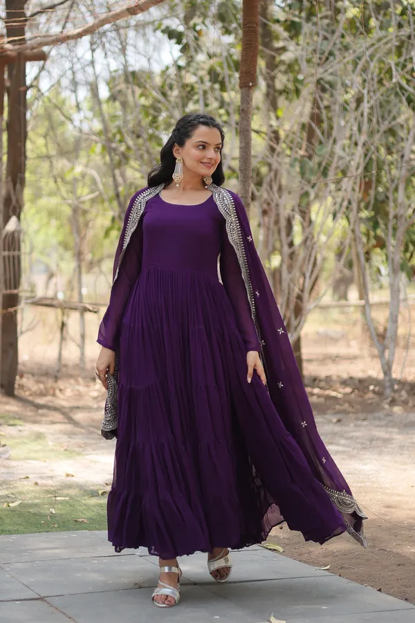 Purple_Desirable_Fully_Flaired_Gown_Georgette_And_Designer_Embroidered_Dupatta_For_Women