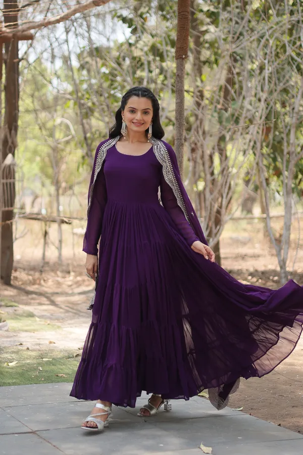Purple_Desirable_Fully_Flaired_Gown_Georgette_And_Designer_Embroidered_Dupatta_For_Women